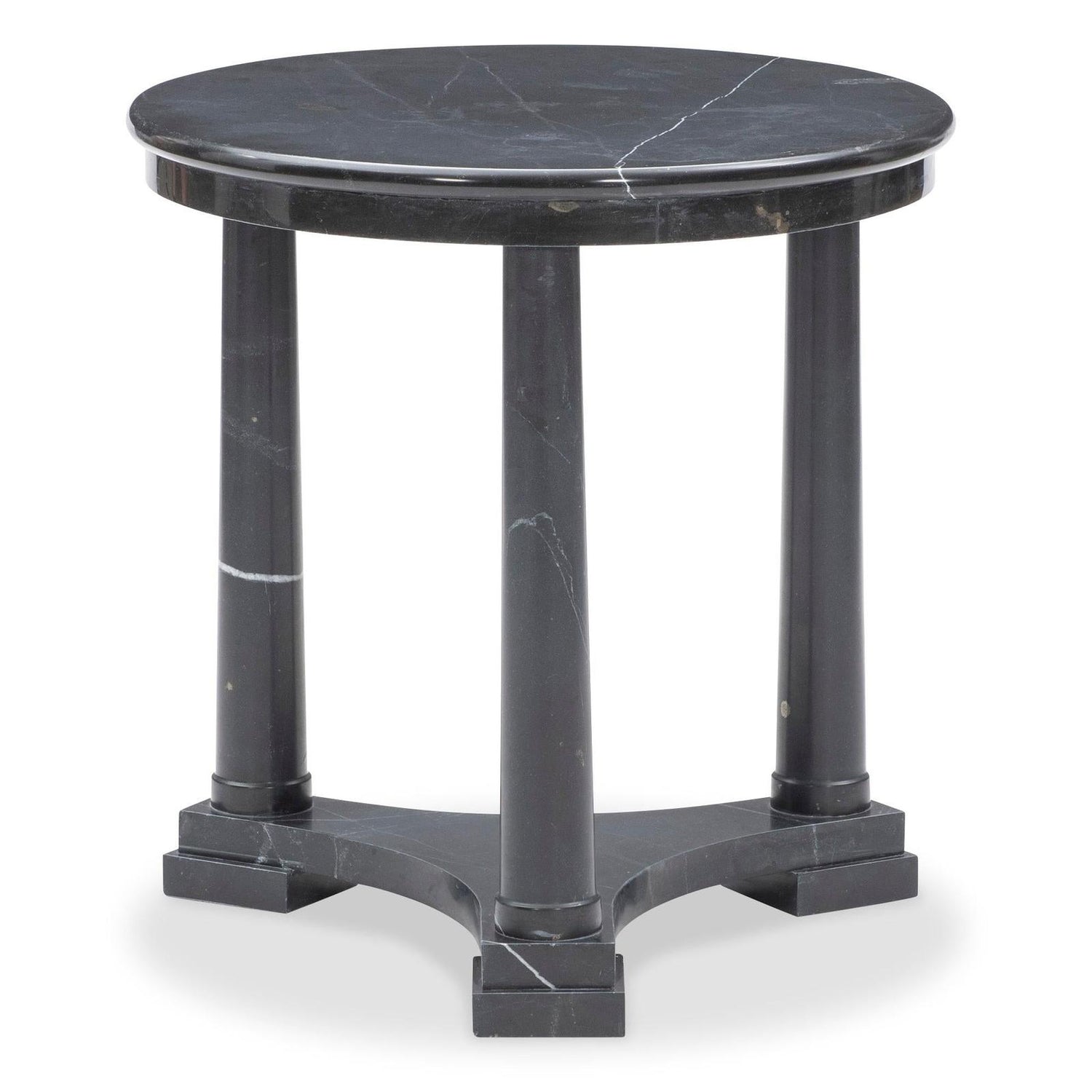Maitland Smith Neoclassic Black Marble Side Table