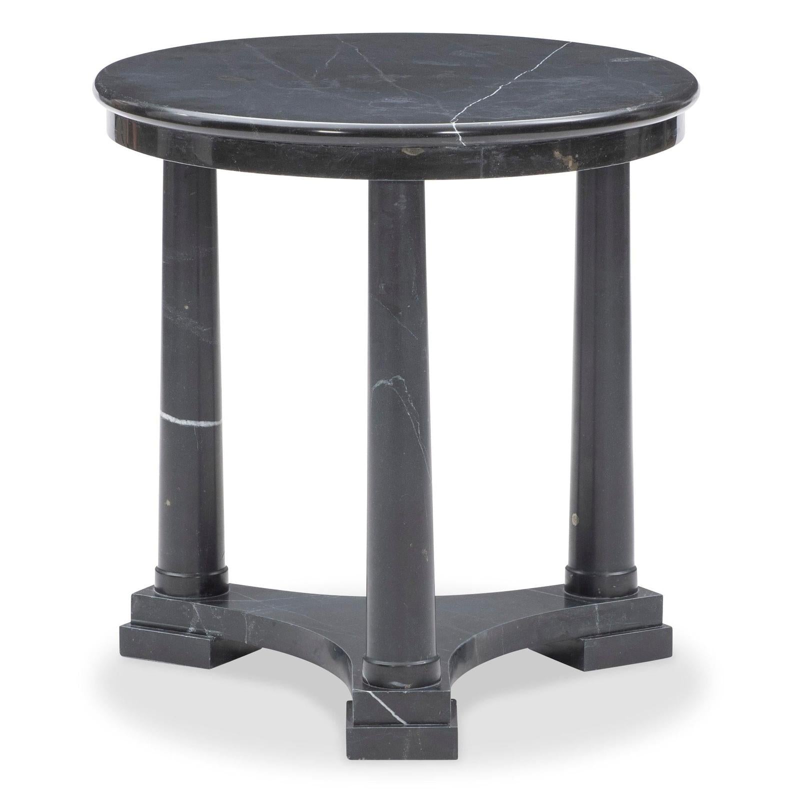 Maitland Smith Neoclassic Black Marble Side Table