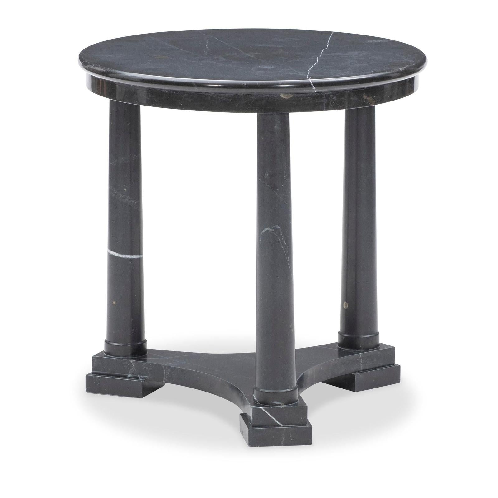 Maitland Smith Neoclassic Black Marble Side Table