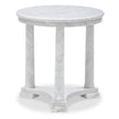 Maitland Smith Neoclassic White Marble Side Table