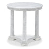Maitland Smith Neoclassic White Marble Side Table