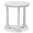 Maitland Smith Neoclassic White Marble Side Table