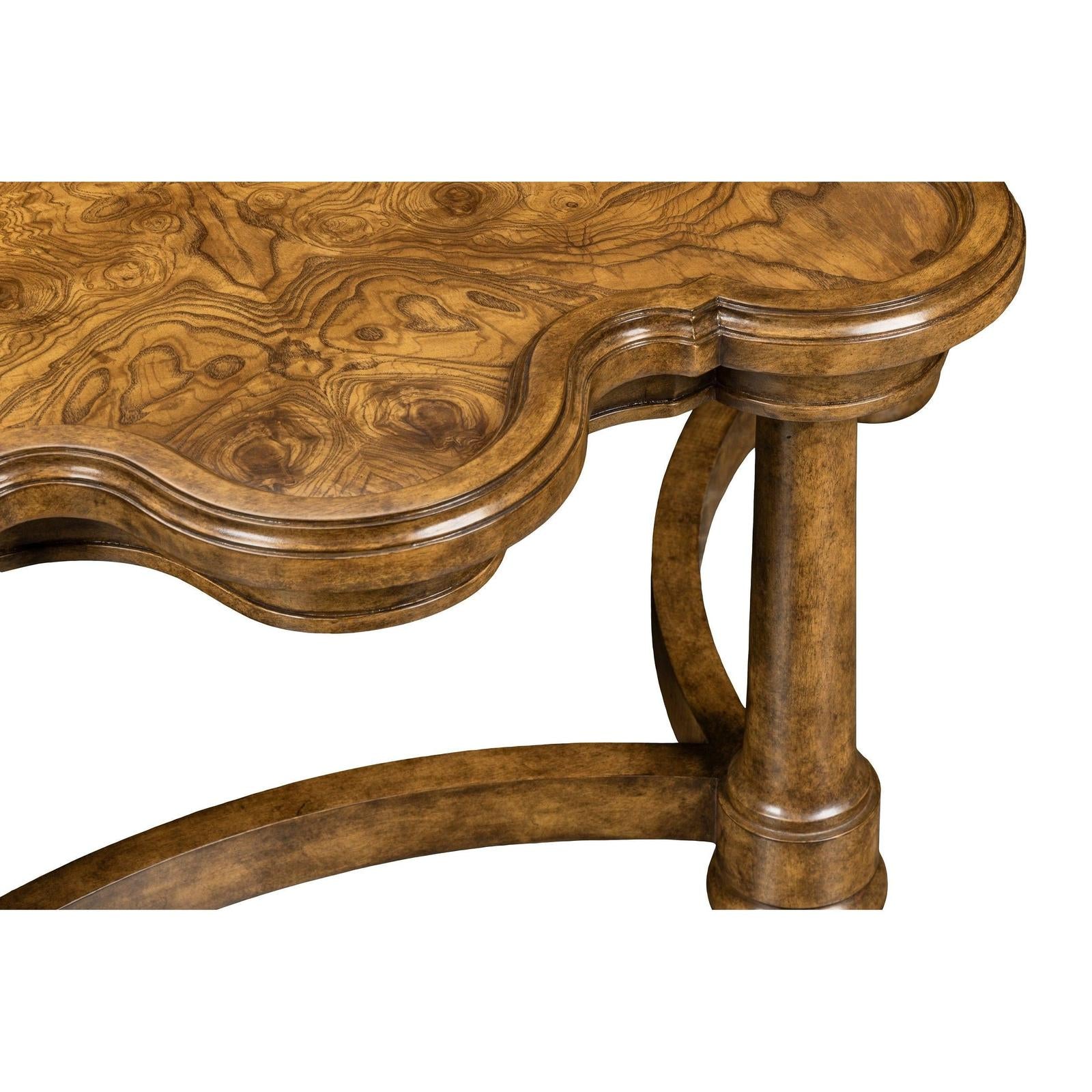 Maitland Smith Devonshire Scalloped Burl Cocktail Table