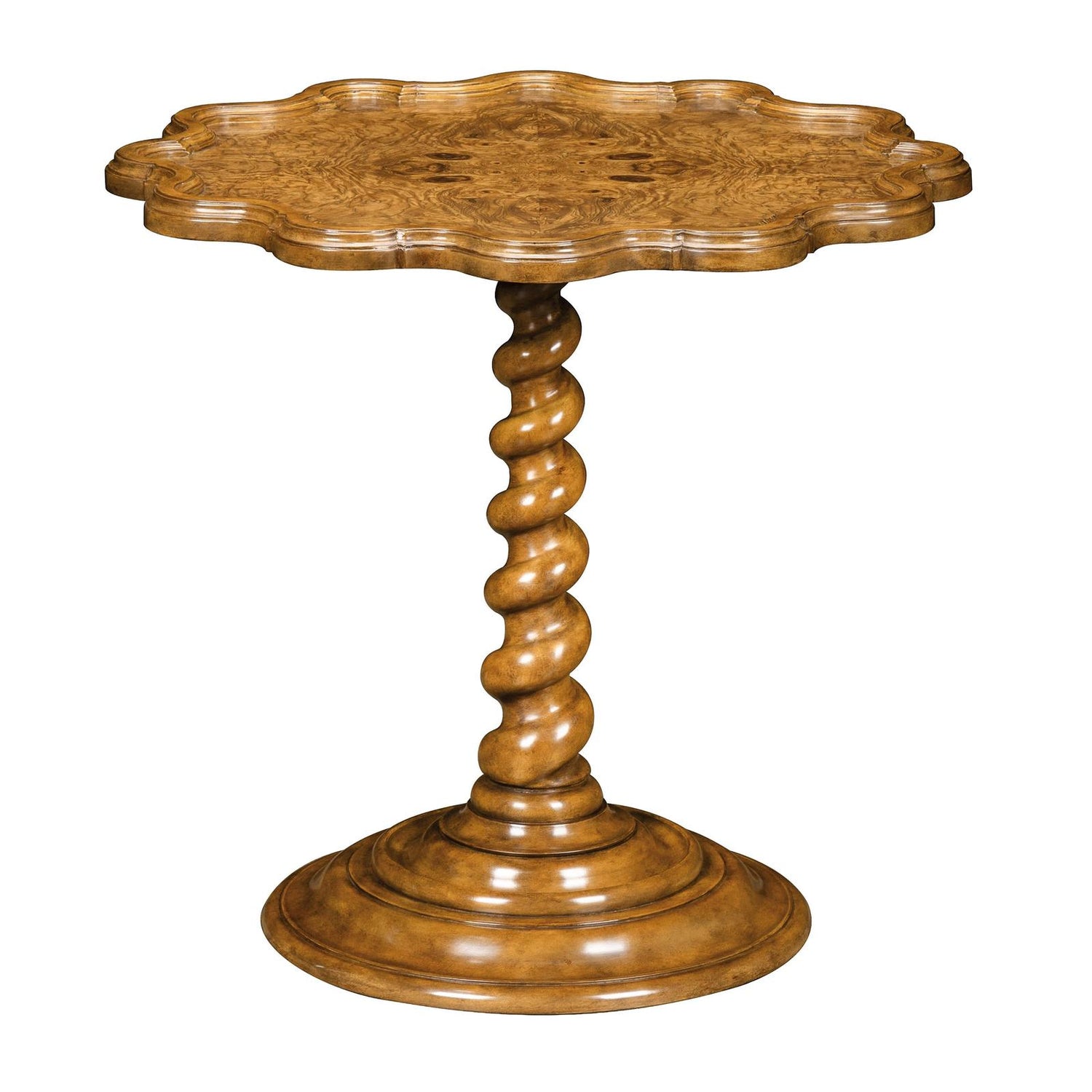 Maitland Smith Devonshire Scalloped Burl Drink Table