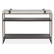 Magnussen Home Paradox Pearl White And Roasted Almond And Brushed Platinum Rectangular Sofa Table