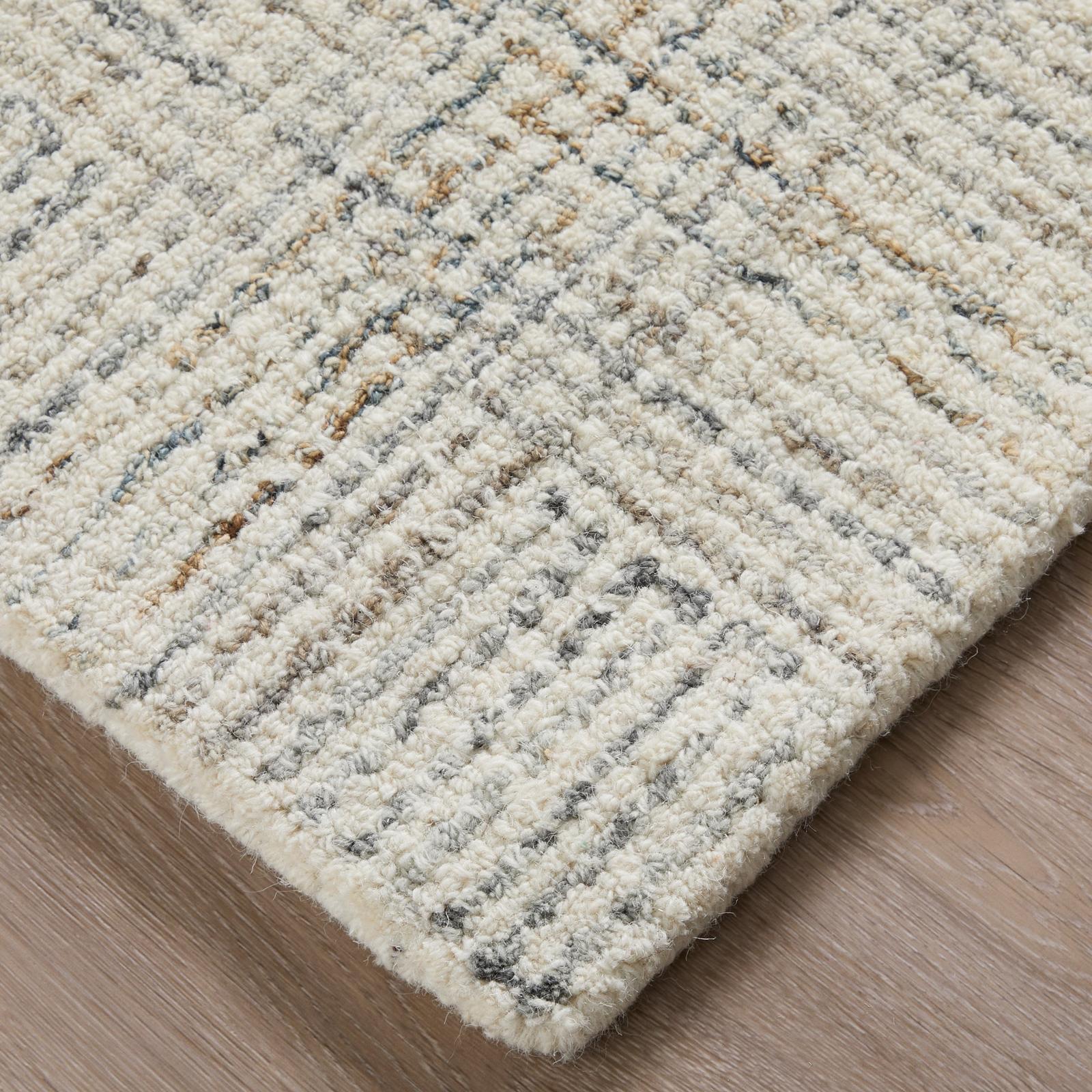 Feizy Belfort 8668F Transitional Geometric Rug in Ivory/Gray/Tan