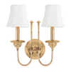 Hudson Valley Lighting Yorktown 2 Light 13.5 inch Aged Brass Wall Sconce Wall Light