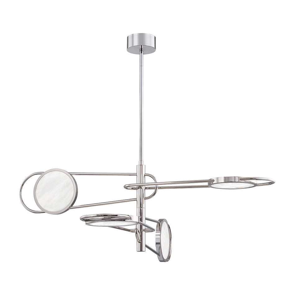 Hudson Valley Lighting Jervis 4 Light 49 inch Burnished Nickel Chandelier Ceiling Light Clearance