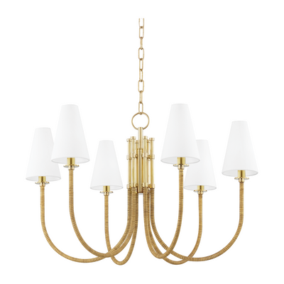 Hudson Valley Lighting Ripley 6 Light 31.75 inch Aged Brass Chandelier Ceiling Light