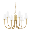 Hudson Valley Lighting Ripley 6 Light 31.75 inch Aged Brass Chandelier Ceiling Light