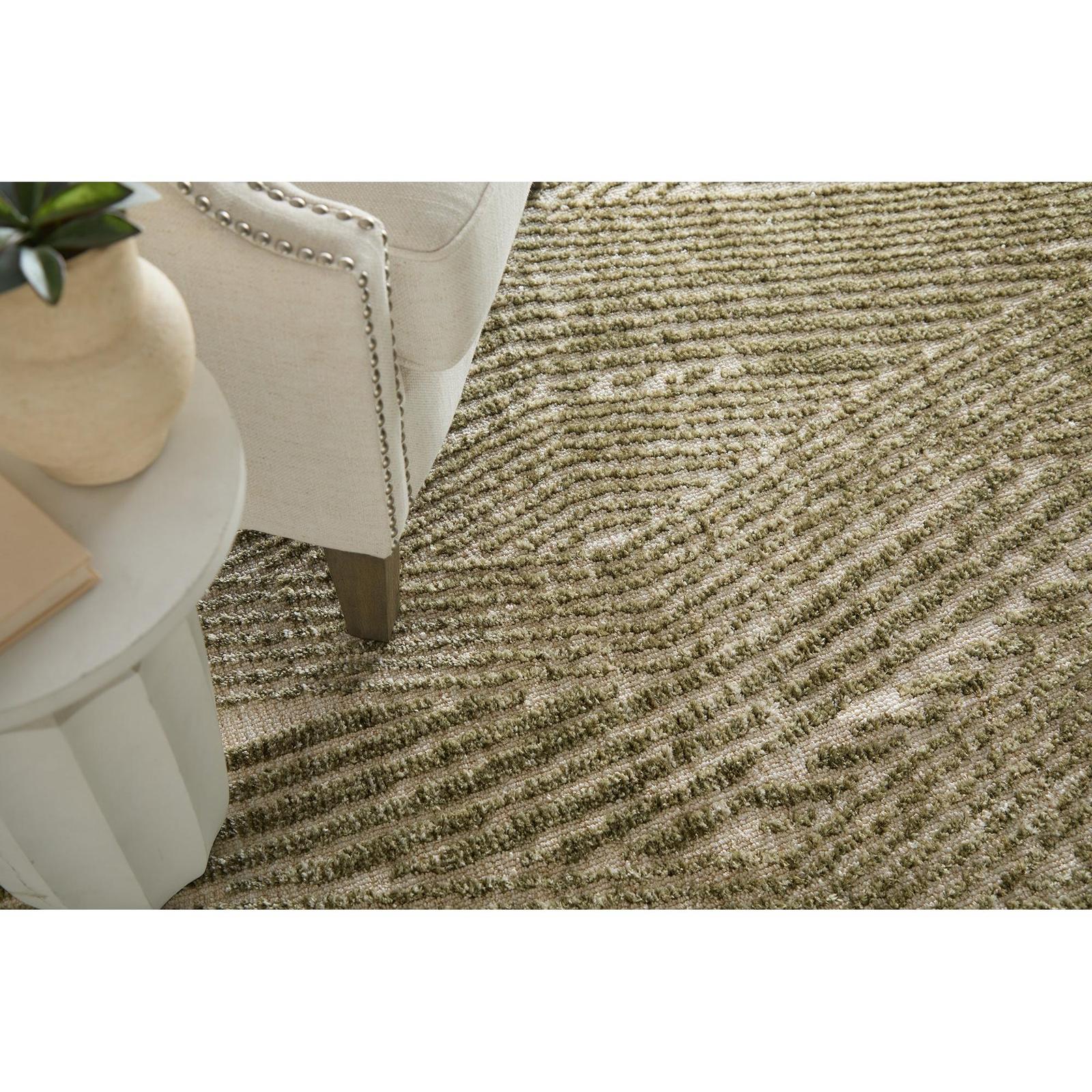 Feizy Colton 8A53F Modern Abstract Rug in Green/Tan