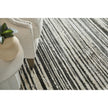 Feizy Colton 8A56F Modern Abstract Rug in Black/Ivory