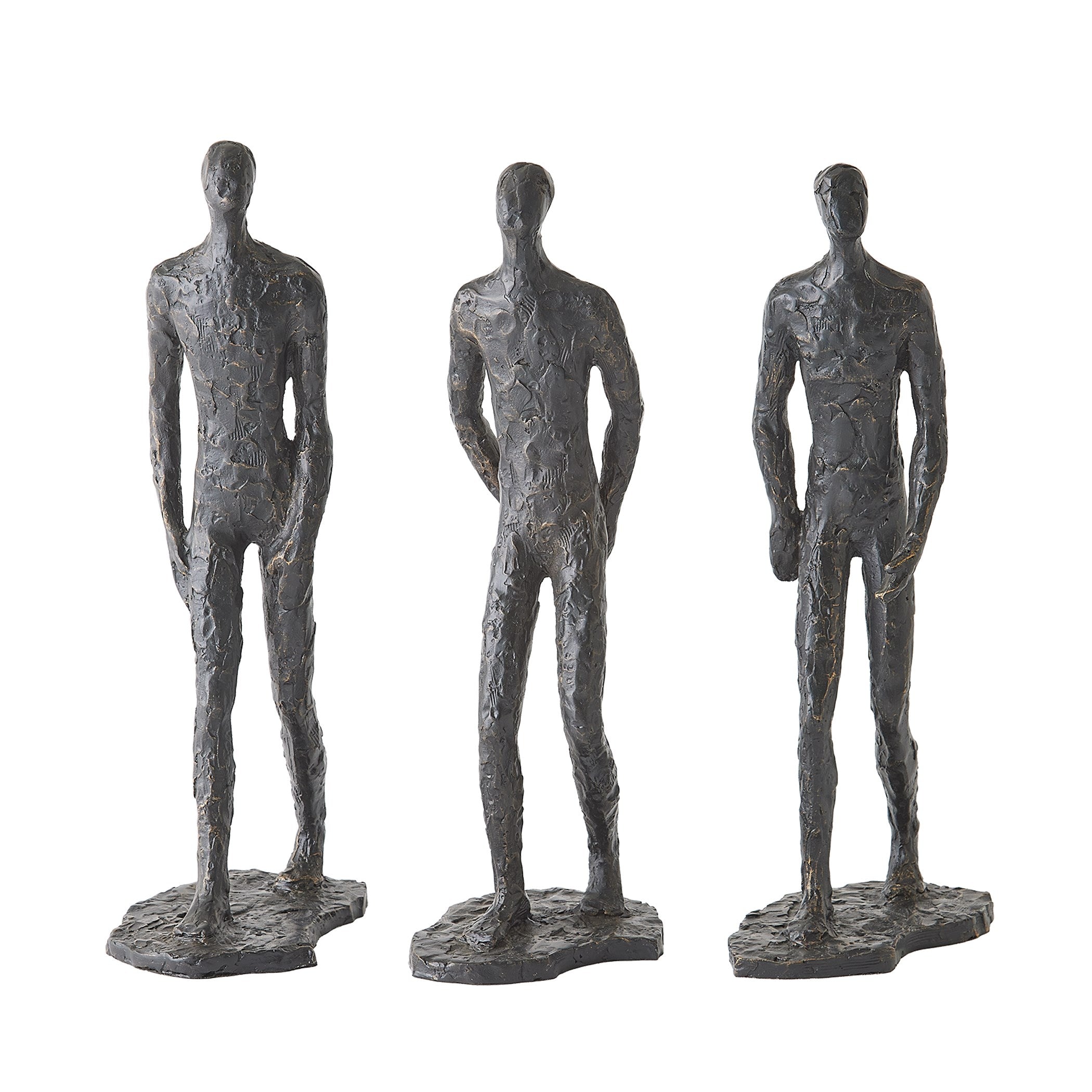 Global Views Bronze Pondering Sculptures Set of 3