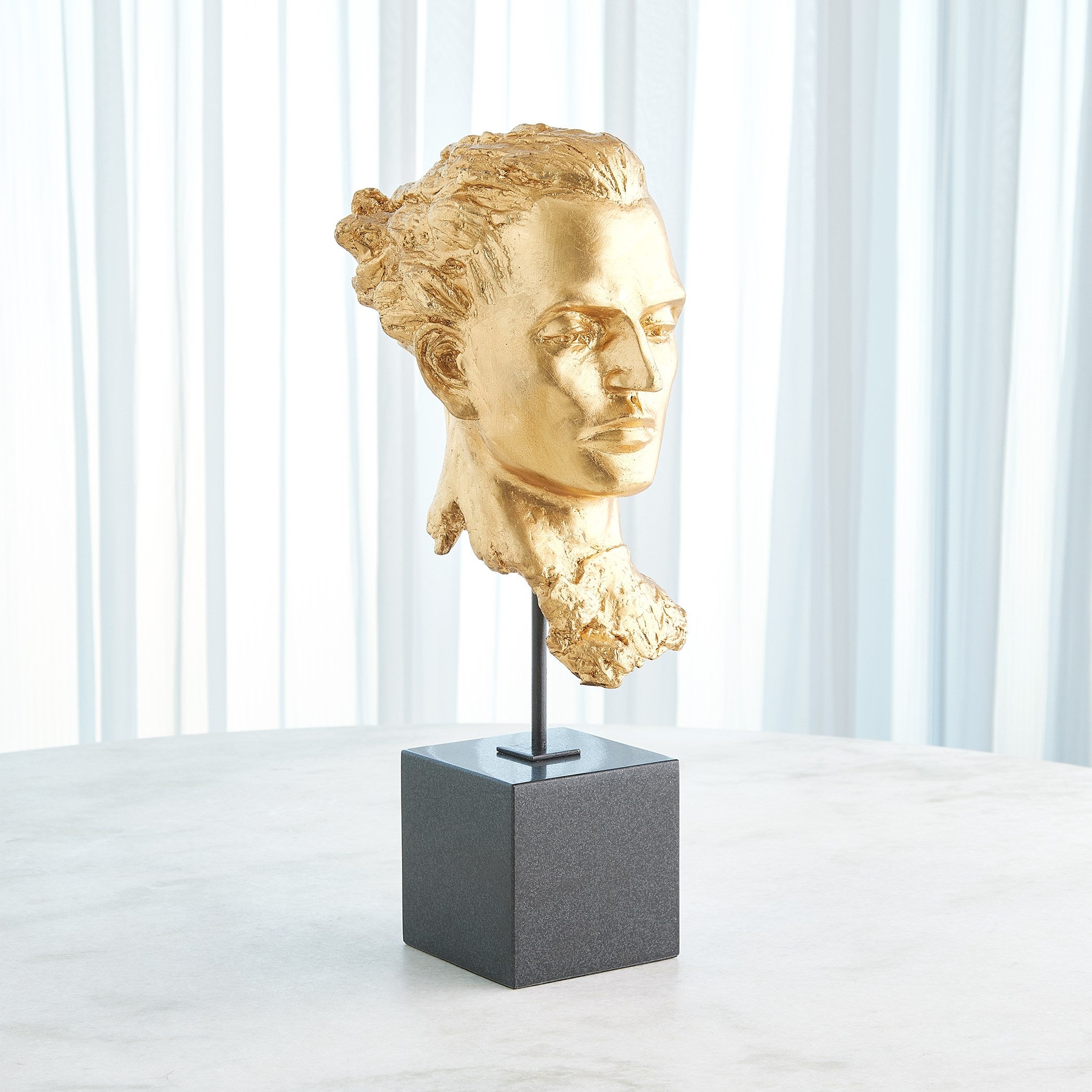 Global Views Gold Leaf Gilded Portrait Sculpture