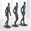 Global Views Bronze Pondering Sculptures Set of 3
