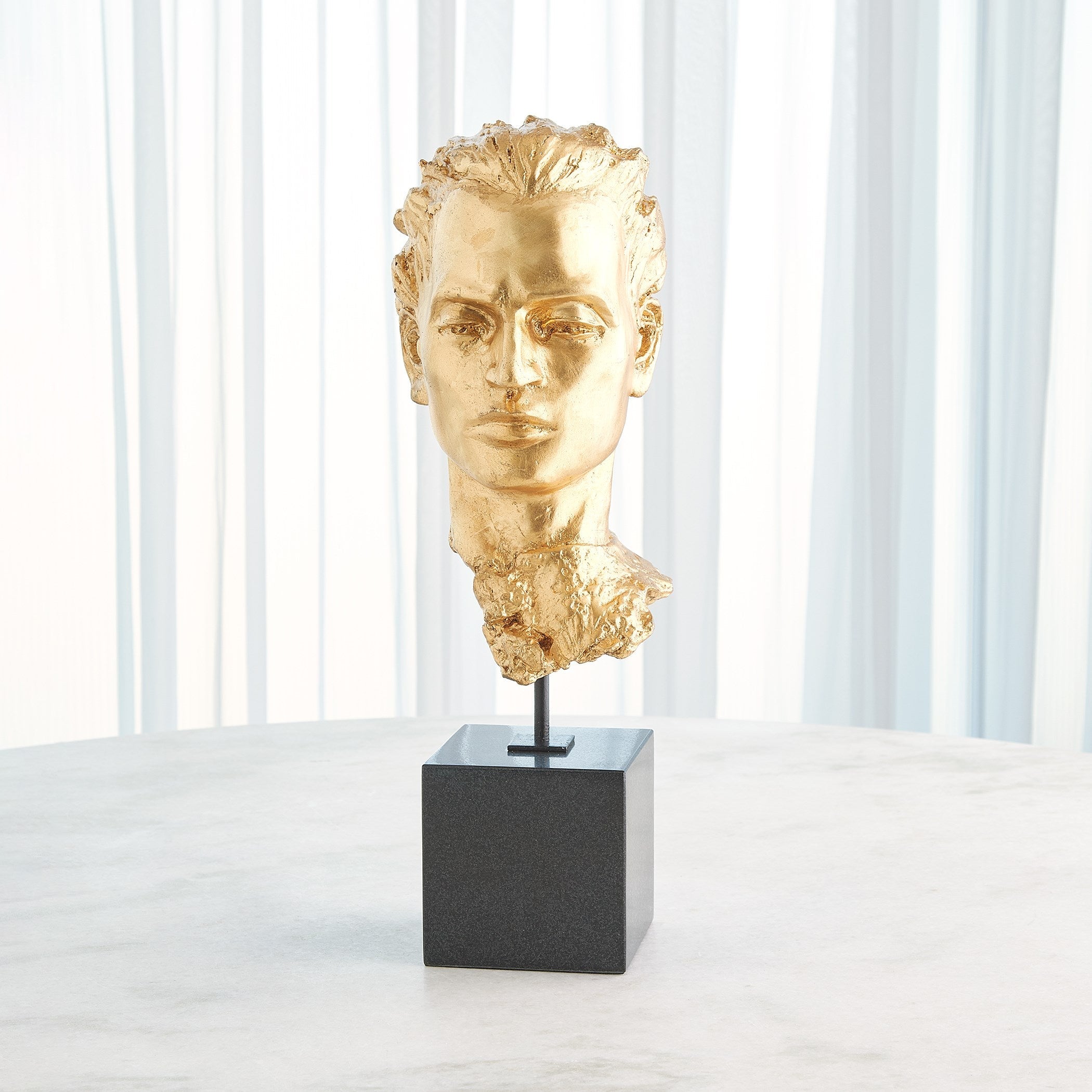 Global Views Gold Leaf Gilded Portrait Sculpture