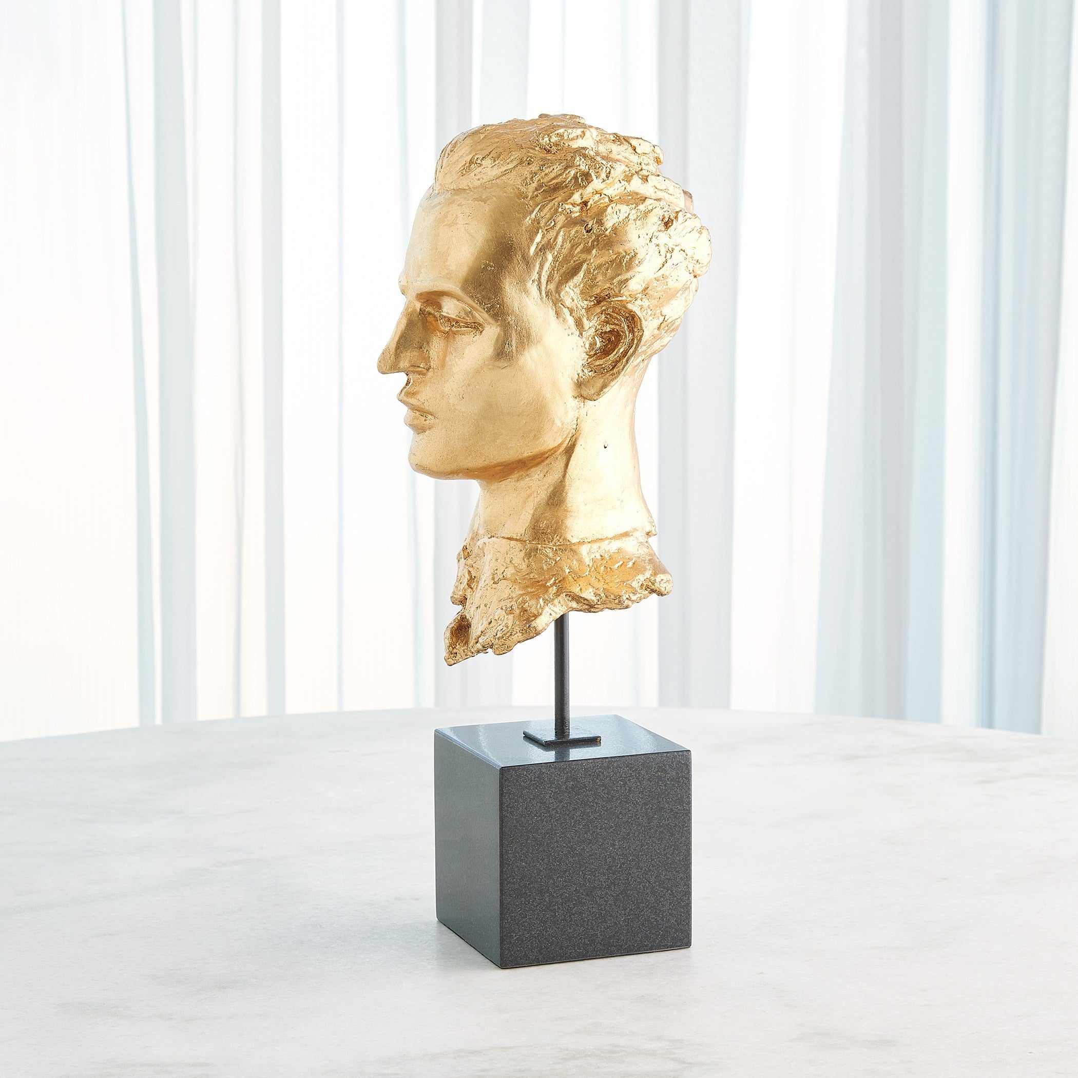 Global Views Gold Leaf Gilded Portrait Sculpture