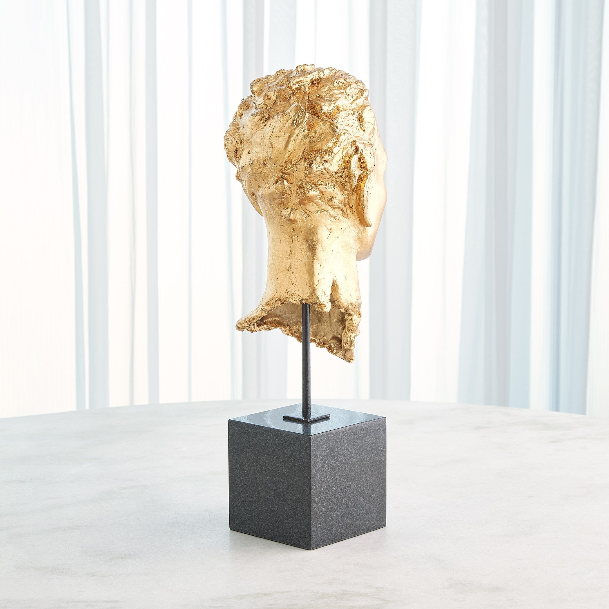 Global Views Gold Leaf Gilded Portrait Sculpture