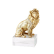 Global Views Brass Crystal Lion & Lioness Sculpture
