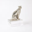 Global Views Nickel and Crystal Lion Lioness Sculpture