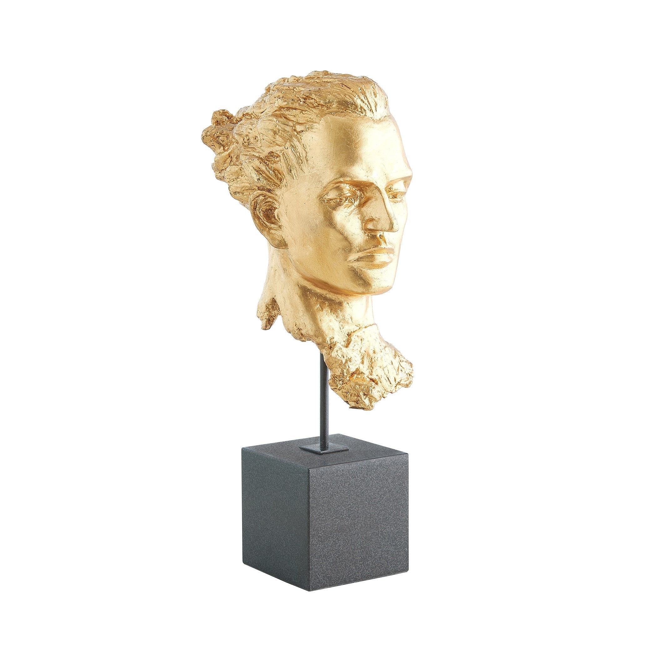 Global Views Gold Leaf Gilded Portrait Sculpture
