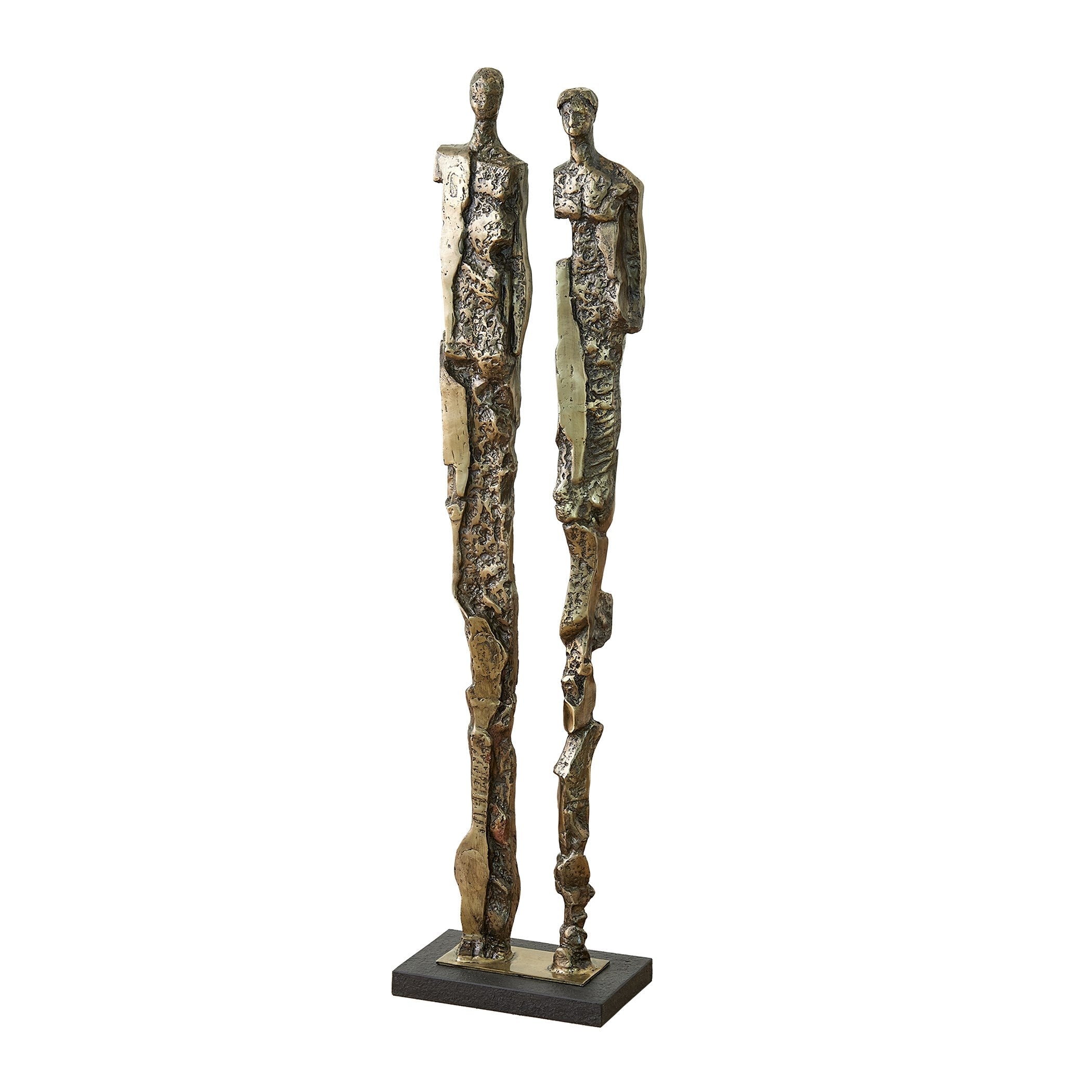 Global Views Brass Abstract Couple Sculpture