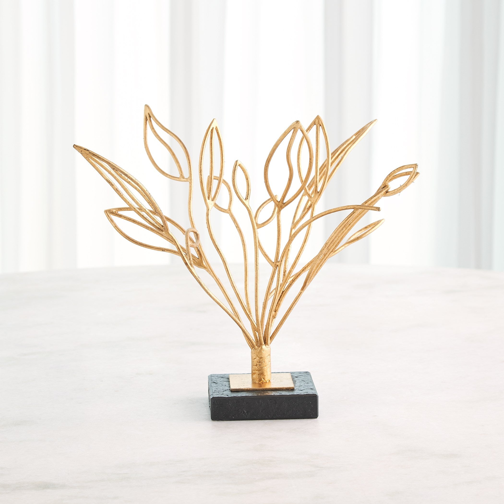 Global Views Gold Leaf Windswept Sculpture