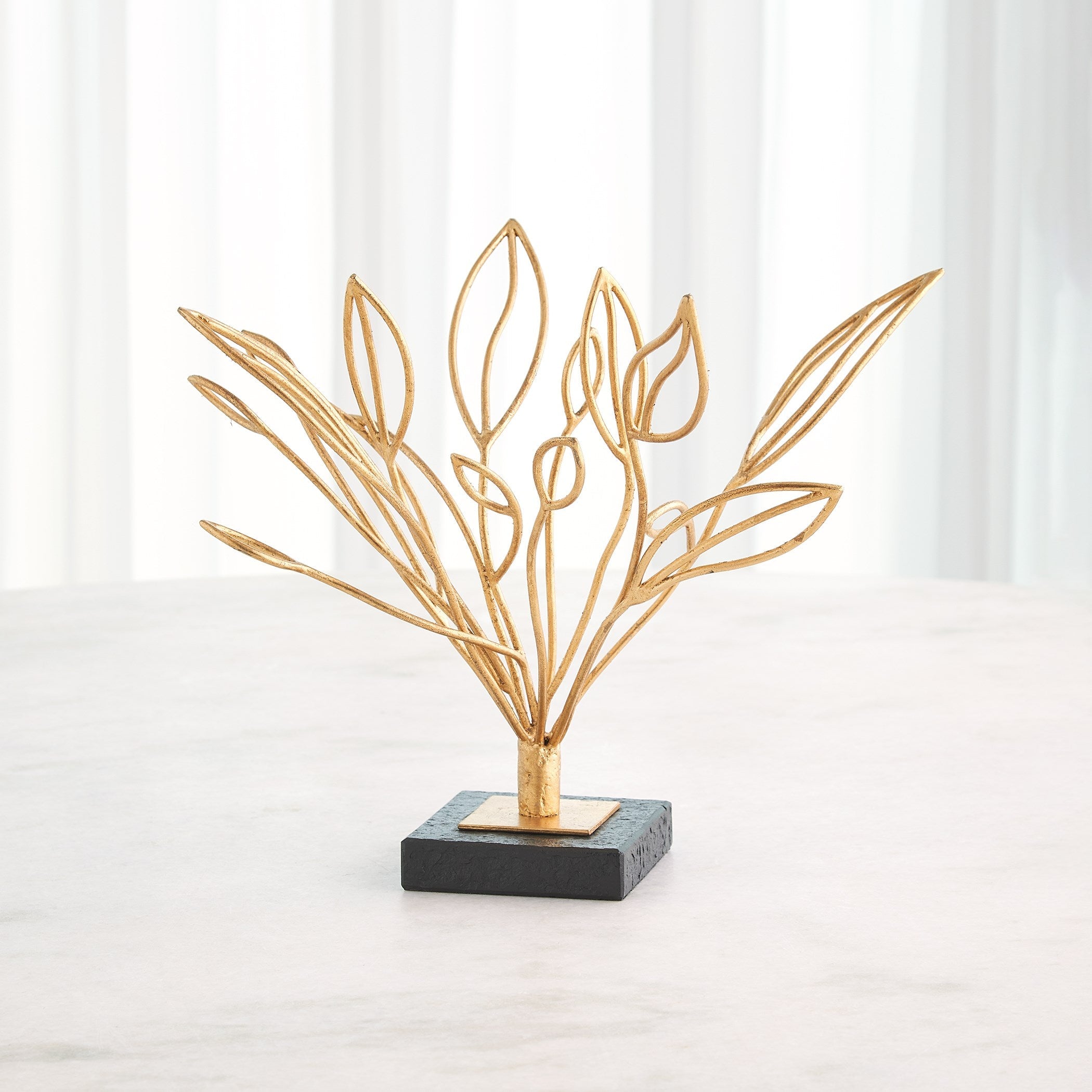 Global Views Gold Leaf Windswept Sculpture