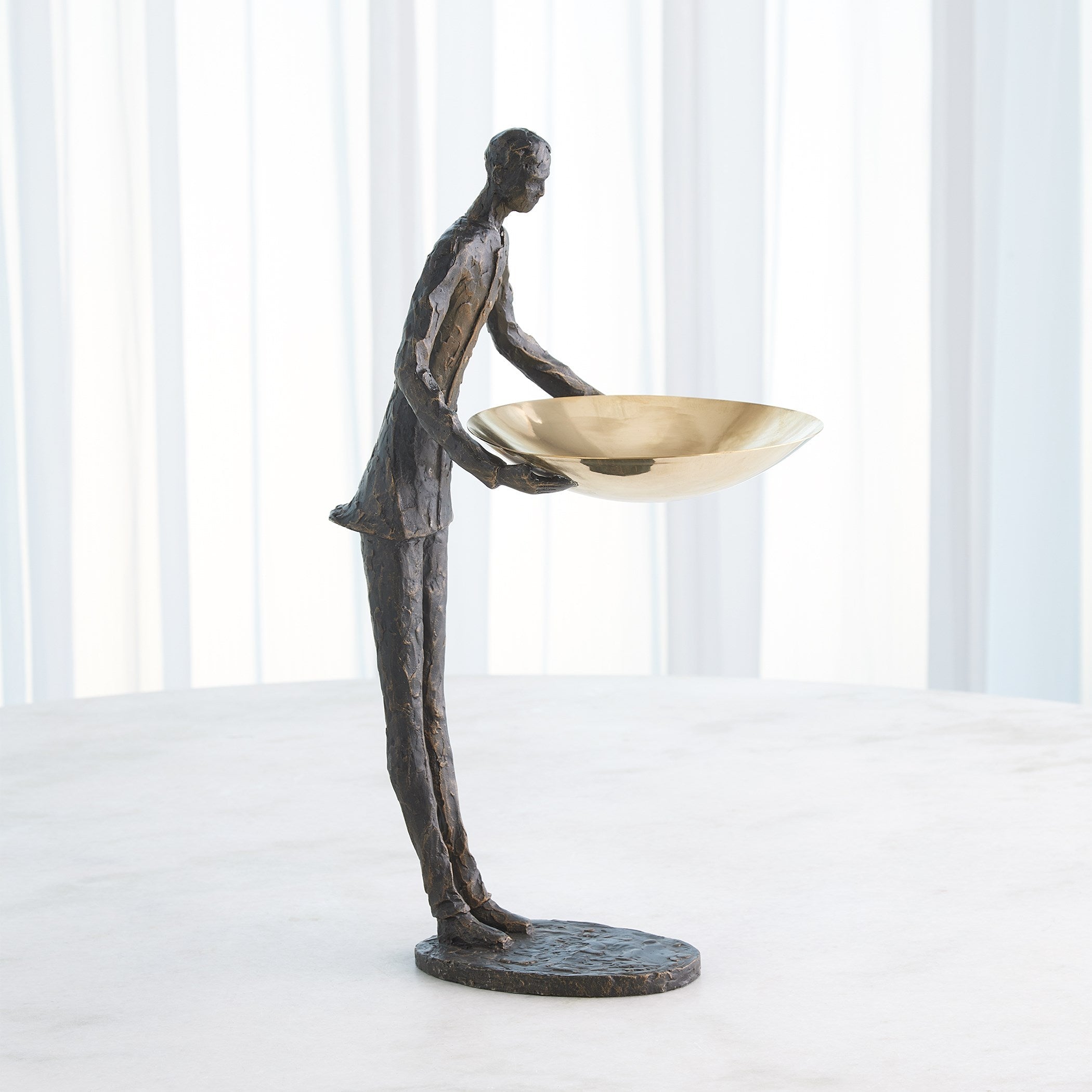 Global Views Wooster Sculpture Bronze w/ Brass Plate