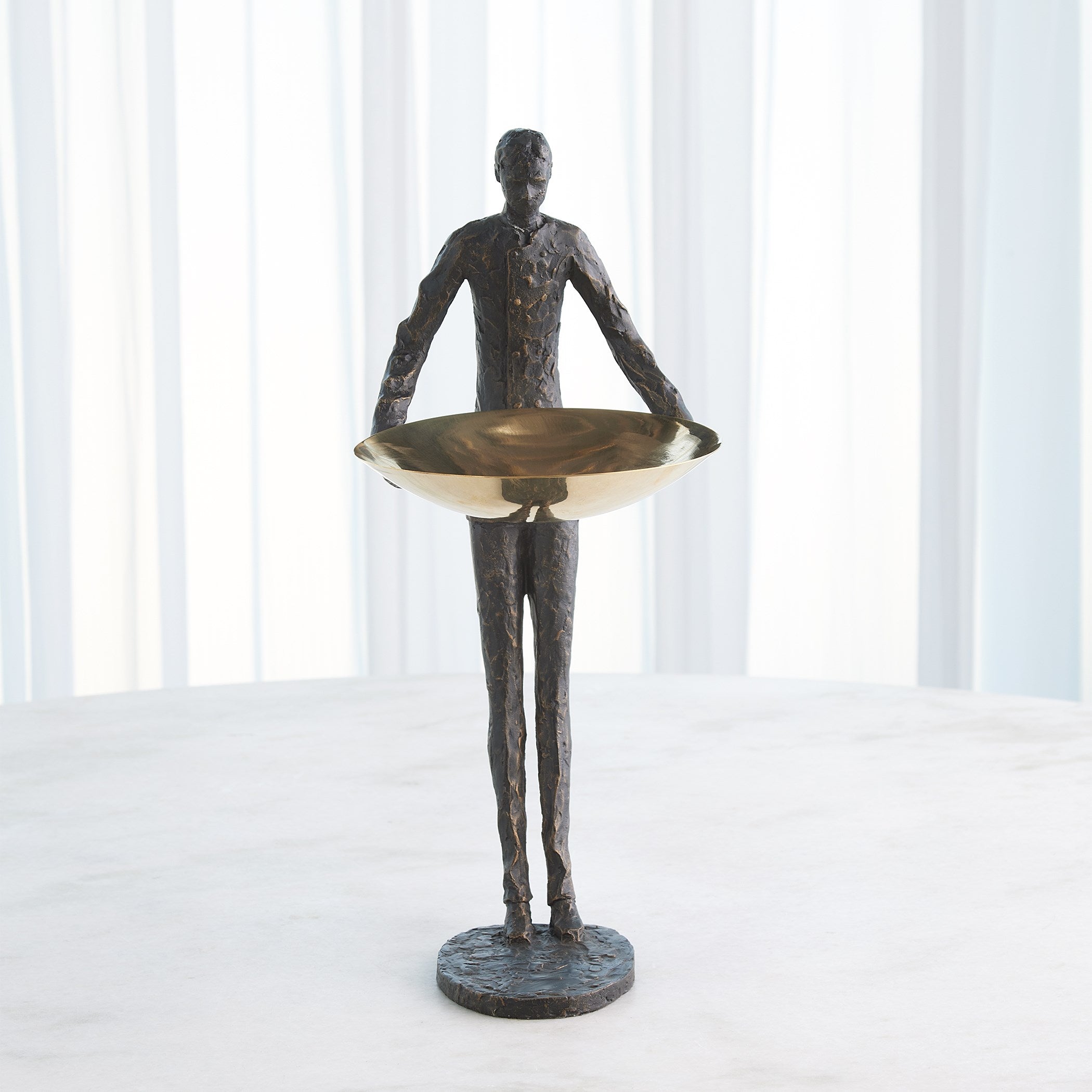 Global Views Wooster Sculpture Bronze w/ Brass Plate