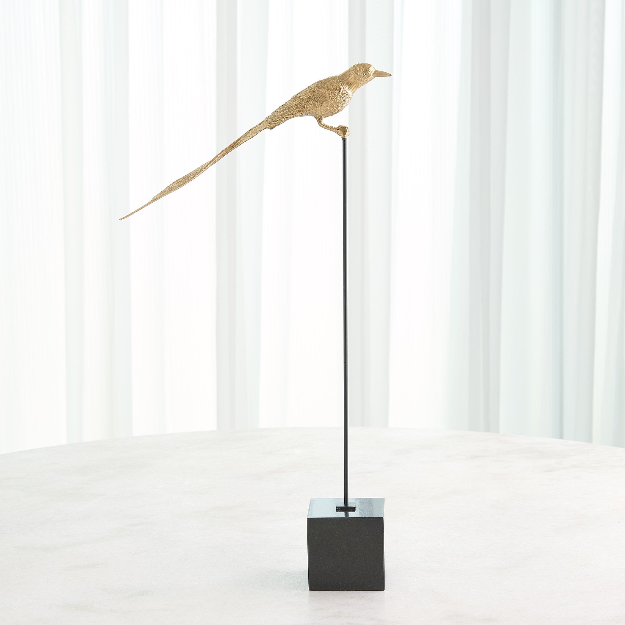 Global Views Brass Perched Swallow
