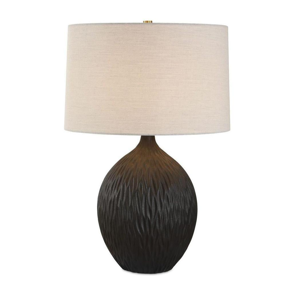 Uttermost Levee Satin Black Table Lamp