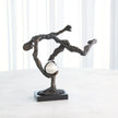 Global Views Bronze Tripped Up Sculpture