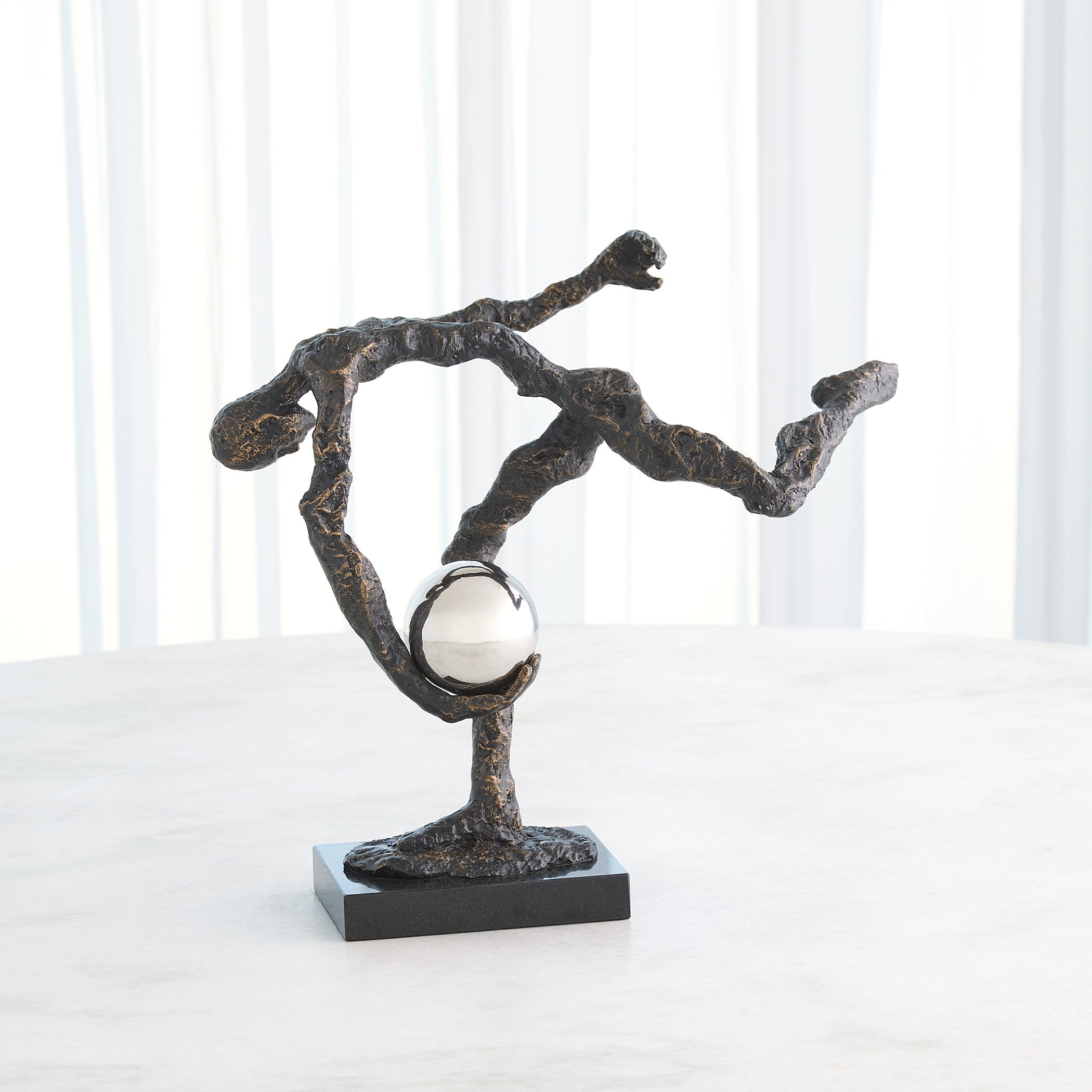 Global Views Bronze Tripped Up Sculpture
