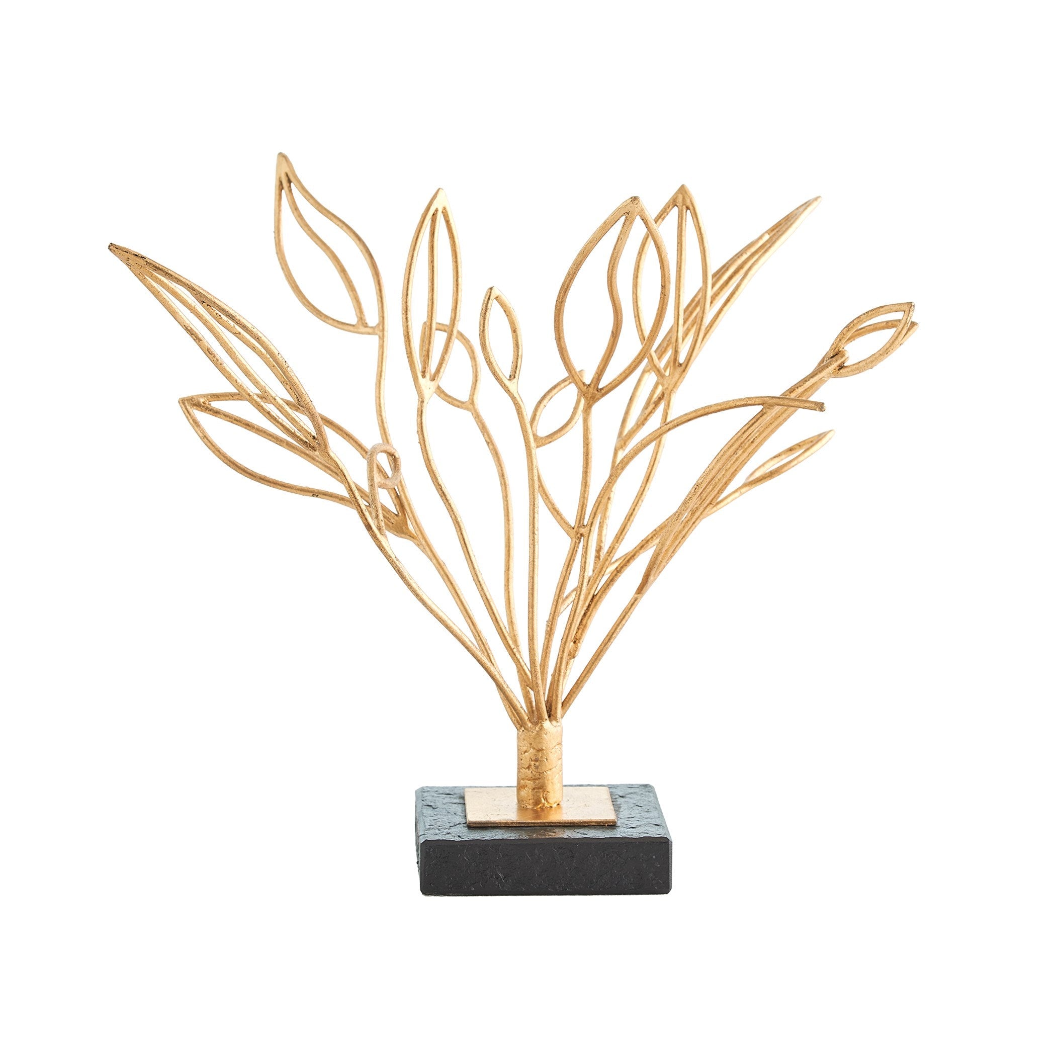 Global Views Gold Leaf Windswept Sculpture