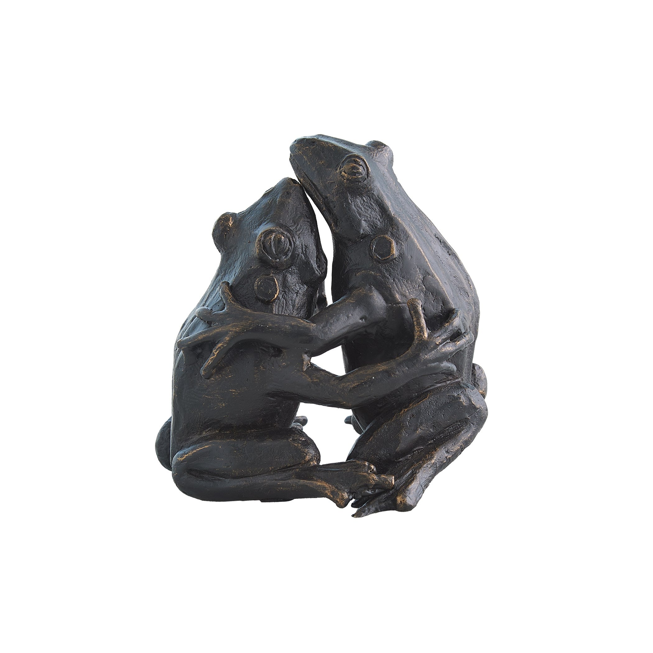 Global Views Bronze Hugging Frog Sculpture