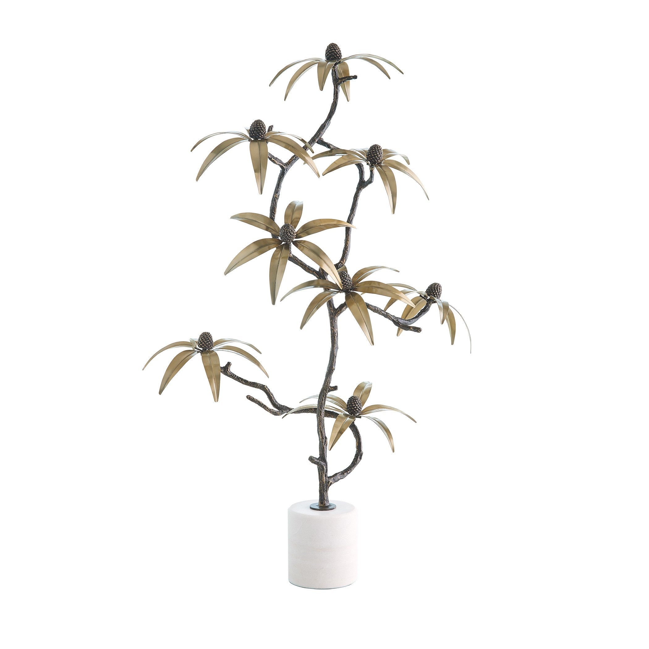 Global Views Black Bronze Brass Eyed Susan Sculpture