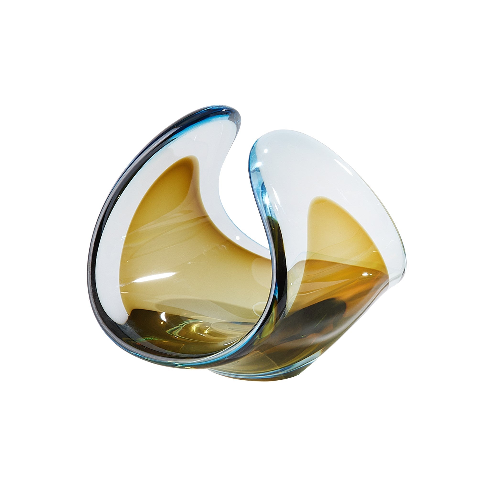 Global Views Turquoise Beige Bowl