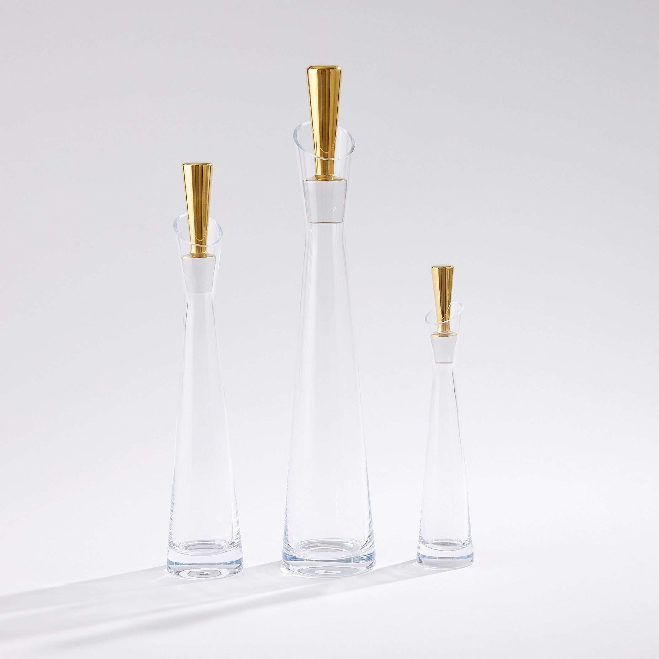 Global Views Gold Slant Decanter