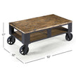 Magnussen Home Pinebrook Distressed Natural Pine Rectangular Cocktail Table