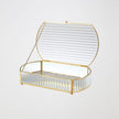 Global Views Reeded Glass Oval Box