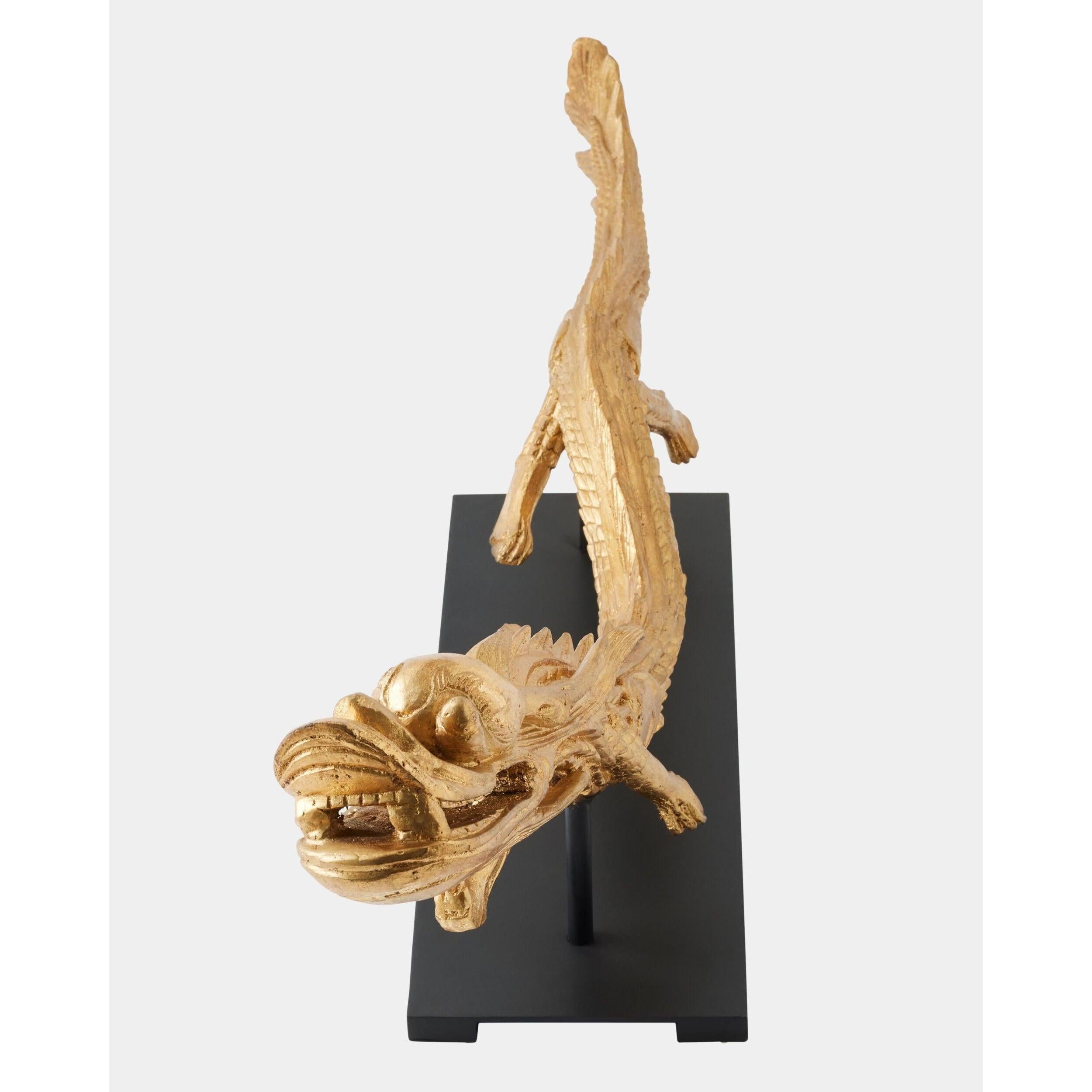 Global Views Dragon Sculpture on Stand