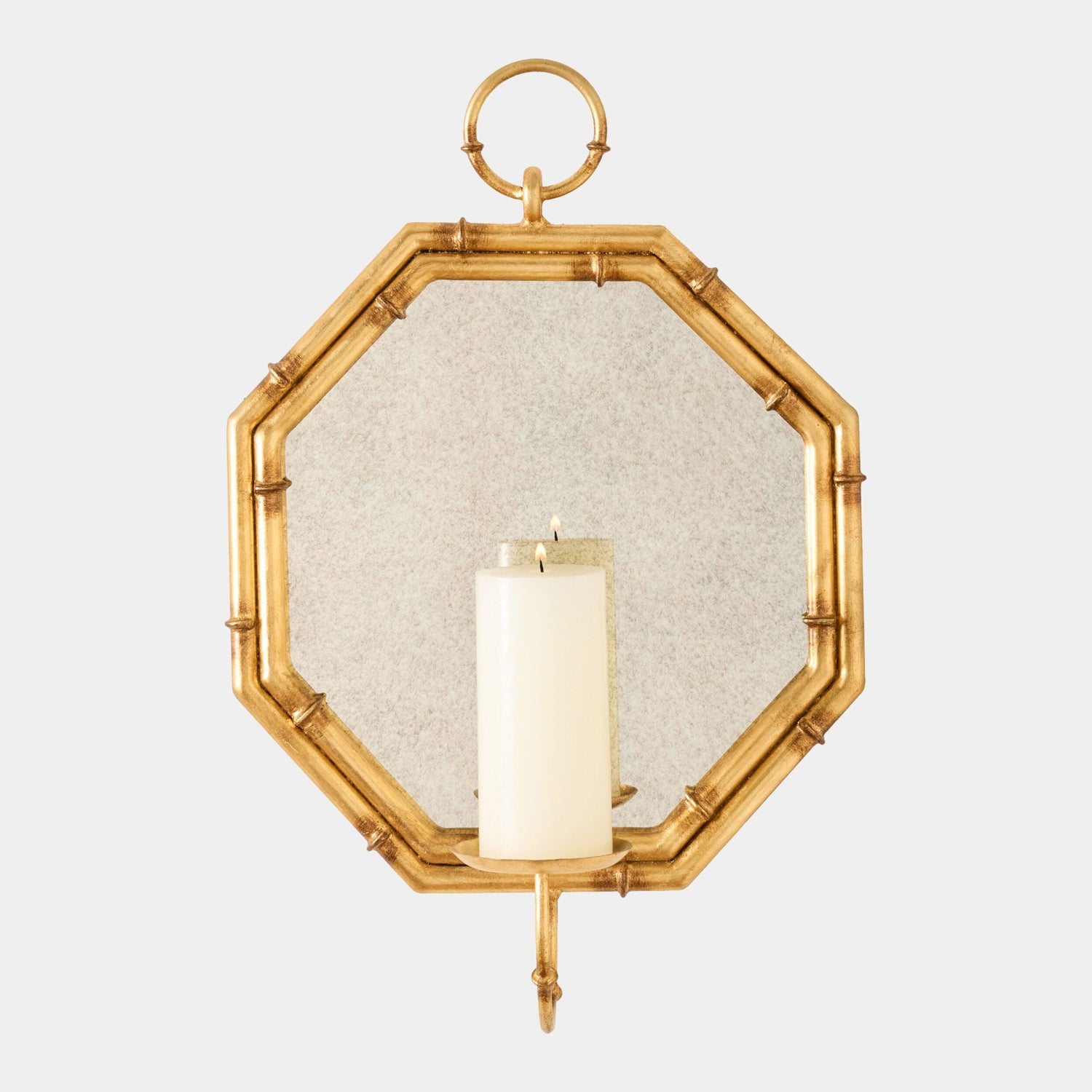 Global Views Octagonal Bamboo Mirror
