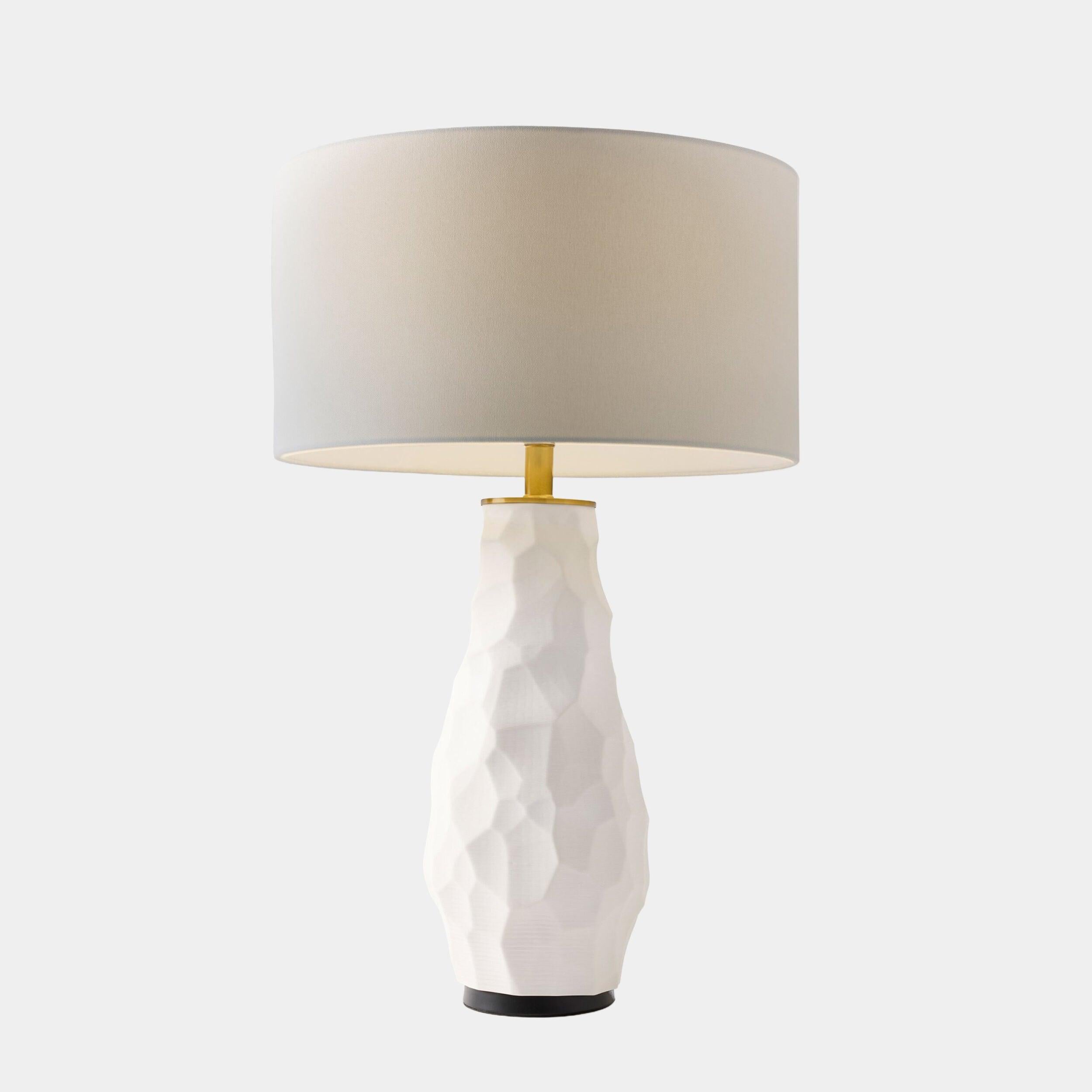 Global Views Vasher Chiseled Ceramic Lamp