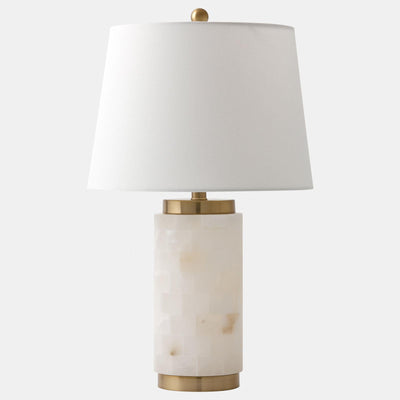 Global Views Hillary Cylinder Alabaster Lamp