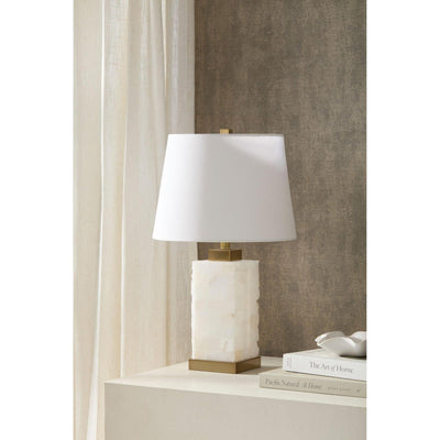 Global Views Kasia Square Alabaster Lamp