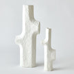 Global Views Matte White Tiered Trunk Vase