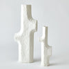 Global Views Matte White Tiered Trunk Vase