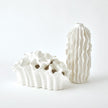 Global Views Matte White Flora Coral Bouquet