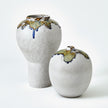 Global Views Volcan Grey Reactive Green Vases